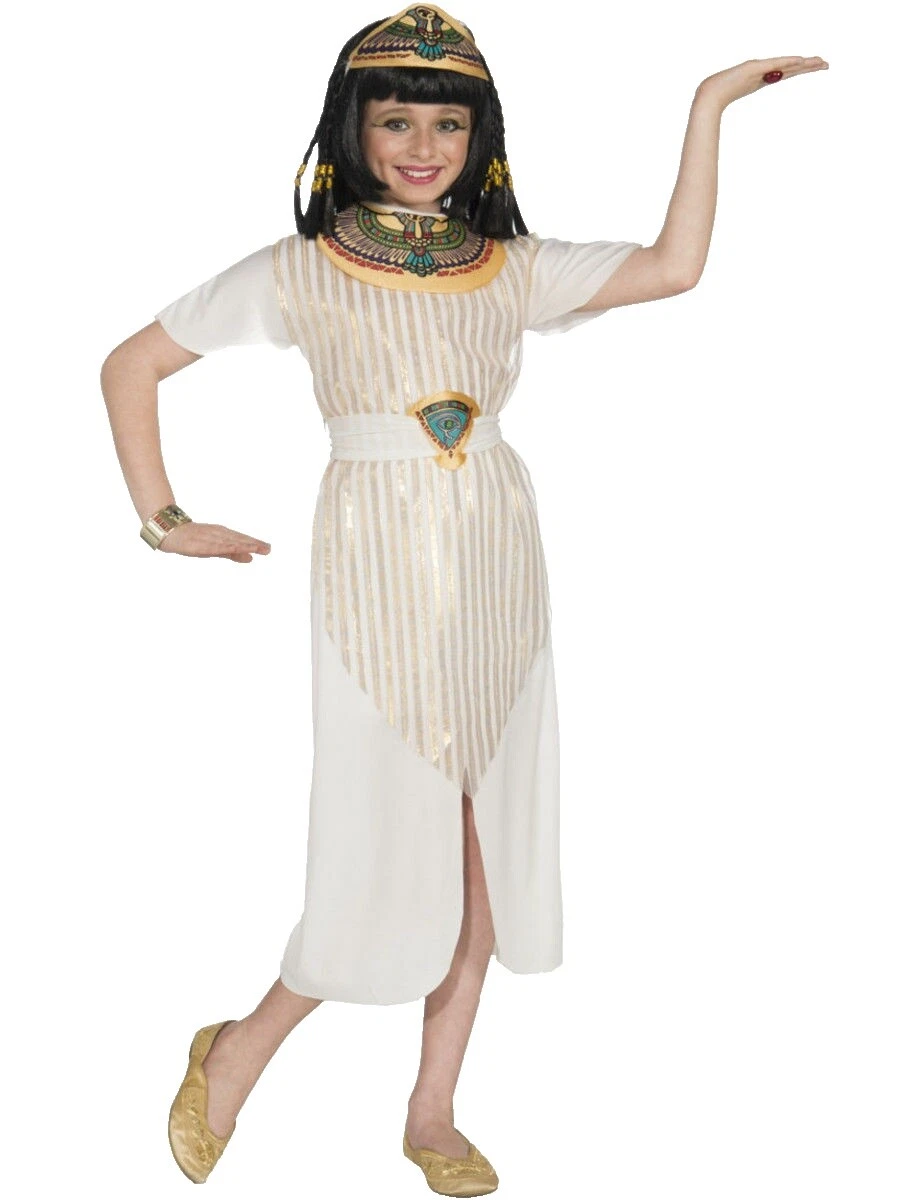 Vestido blanco trajes egipcio/griega/romana para Niñas