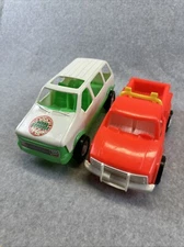 American Plastic Toys Inc Truck & Gay Toys Inc Pizza Supreme Van Set