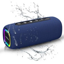 MultiWatts AuraBoom Portable Bluetooth Speaker, 20W Dolby Stereo Sound, Blue
