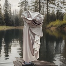 Size 12 STAR By Julien Macdonald dress Champagne beige strapless races wedding