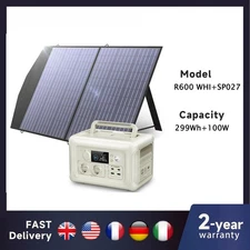 Portable Power Station with Solar panel 100W 600W 299Wh LiFePO4 Solar Generator