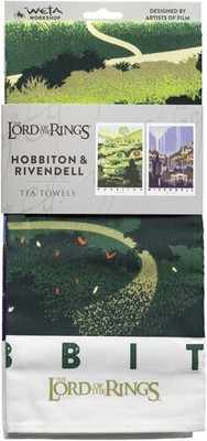 WETA Workshop - The Lord of The Rings Trilogy - Rivendell & Hobbiton Tea Towel 2