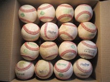 Lot of (32) Used Leather Baseballs with Defects (#1)