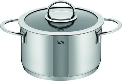 WMF 91.0324.6066 Vignola High Casserole with Lid, 6.6-Quart, Silver