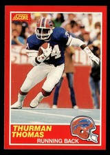 1989 SCORE #211 THURMAN THOMAS RC BILLS