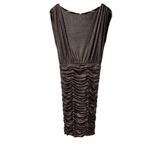 Alice + Olivia Alisha Purple Ruched Shimmering  Sleeveless Mini Dress 6