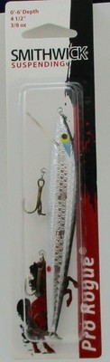 Pradco Smithwick ASDRB1231 4-1/2'' Rattlin Rogue 1/3 Oz Chr W/Bk Back Wobbler