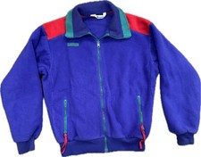 Vintage Columbia Fleece Jacket Mens Small Purple Radial Sleeve Made USA