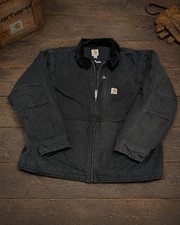 Carhartt Full Swing Armstrong Jacket Black Canvas 103370 001 Mens sz XL Corduroy