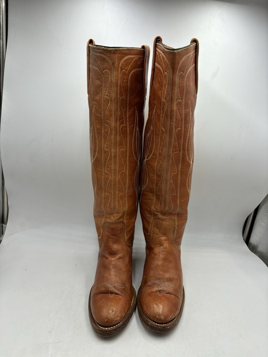 Vintage Frye Black Label Women's Tall Knee High Campus Western