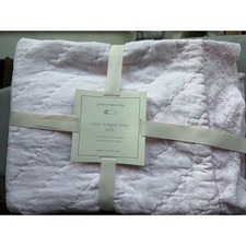 NWOT Pottery Barn Baby Pink Eyelet Belgian Linen Toddler Quilt 36x50 Read 