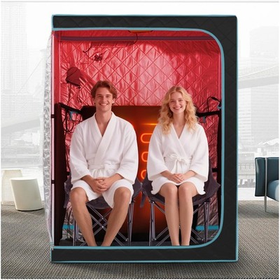 ZONEMEL 2-Person Portable Full Spectrum 2 People, Black with green border