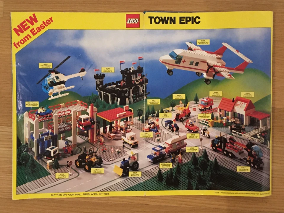 Lego Space Poster 1988 (plus Town and Castle) - RARE - Image 2 of 4
