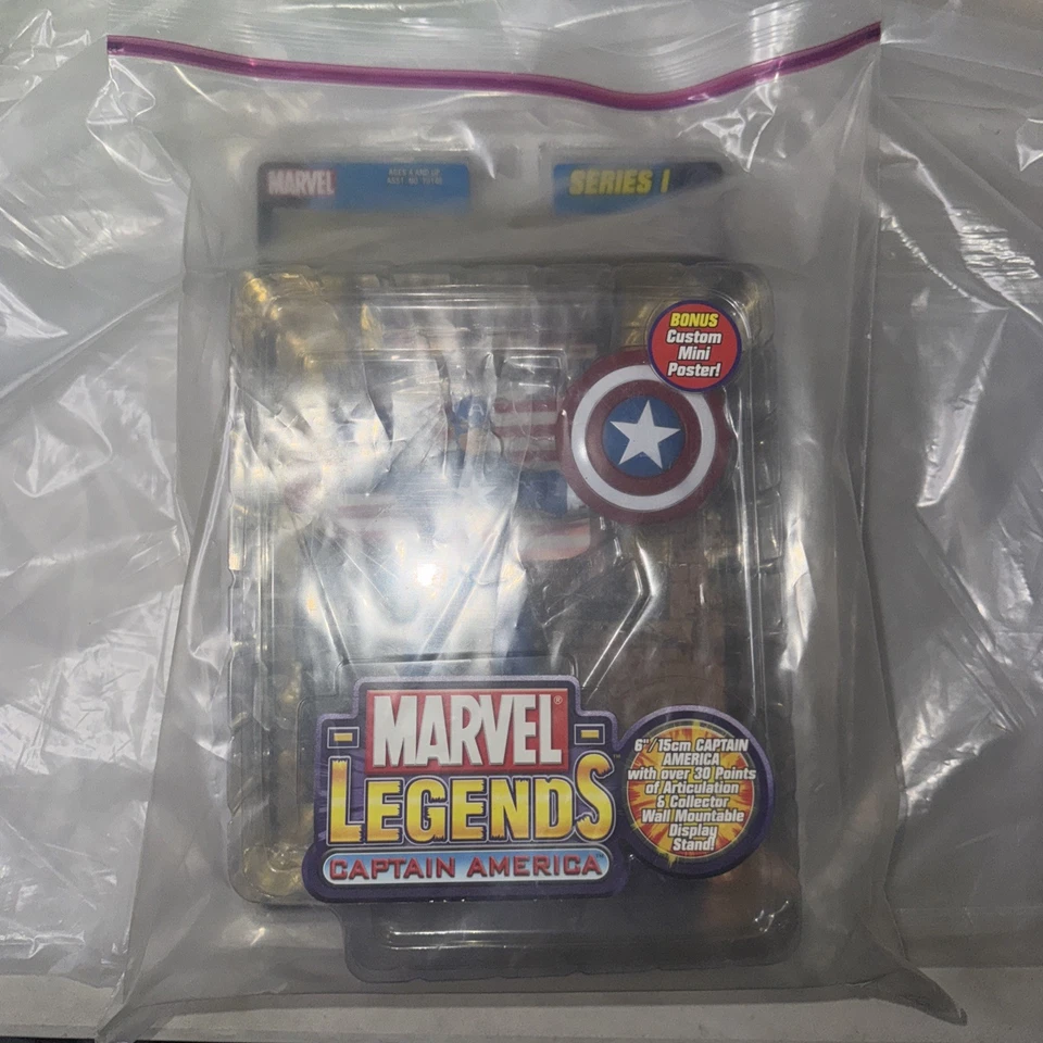 Экшн-фигурка 2002 Marvel Legends Captain America серия 1 Toy Biz! Новый новом +++ - Изображение 2 из 4
