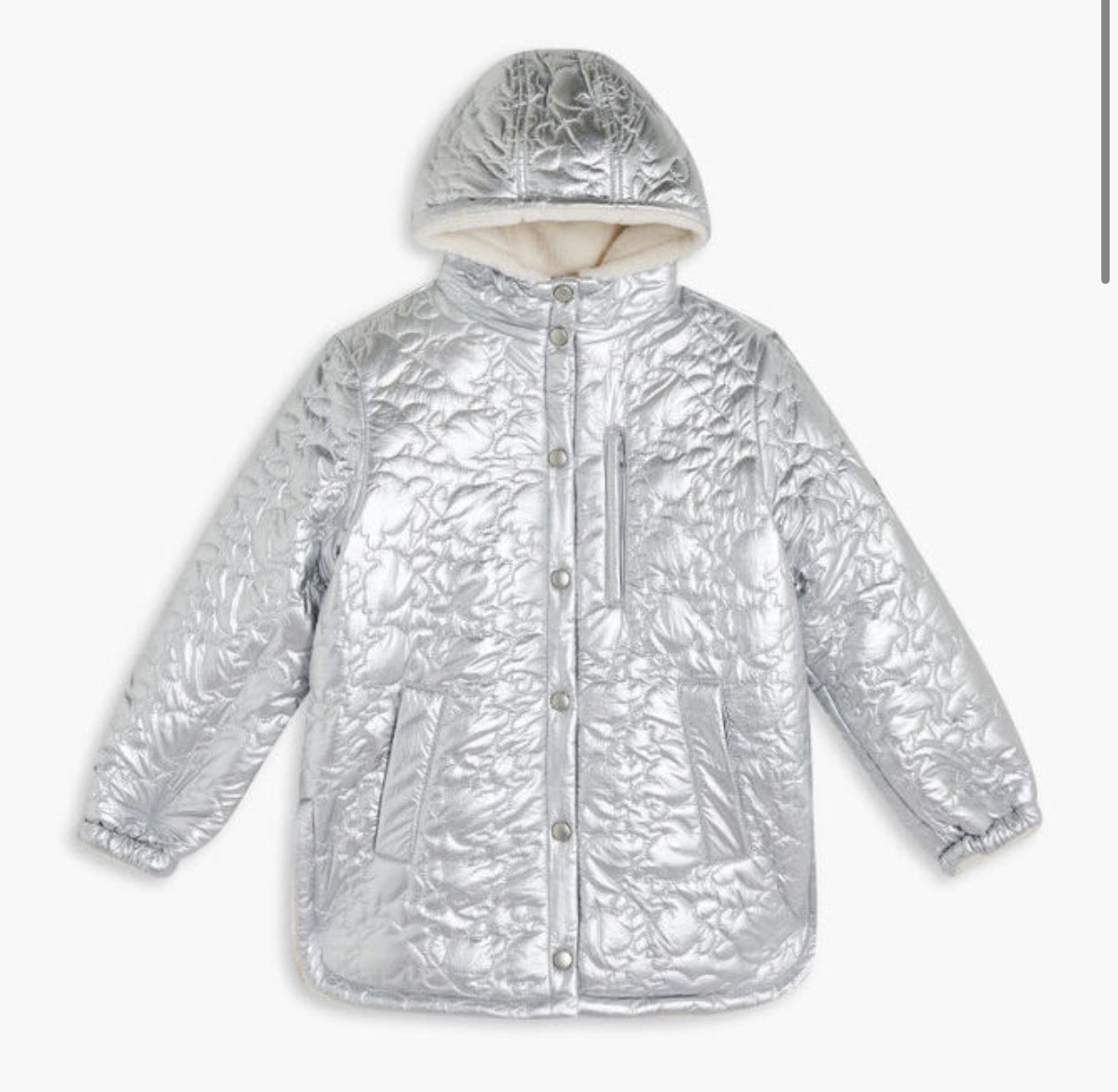 🔥 $400 Vilebrequin Silver Girls Groovy Jacket CR24 Tortoise Parka Sz 6 🔥