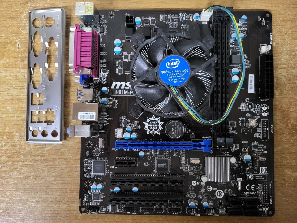 *** Carte mère MSI H81M-P32L LGA1150 + Intel Core I3-4150 3,50Ghz - Tested - Photo 1/4