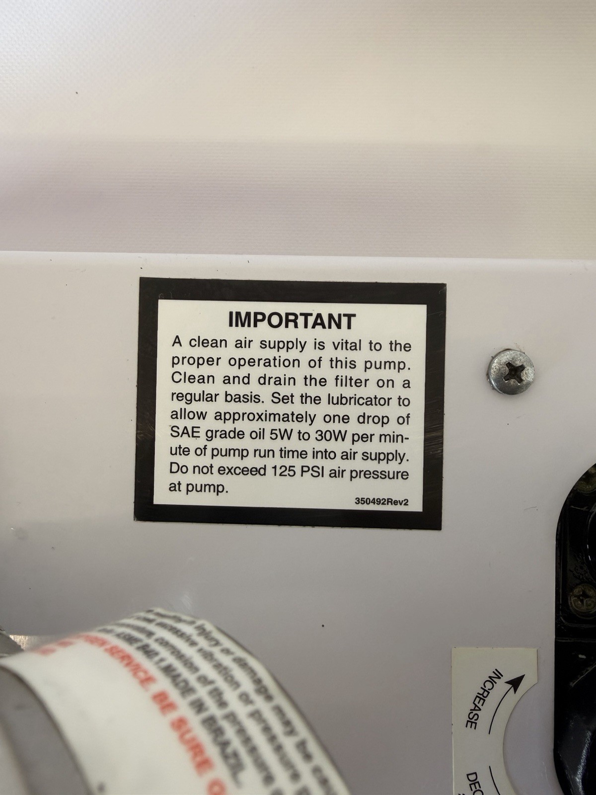 Hytec SPX # 100191 Model F Pneumatic Air Hydraulic Pump – 1500 PSI / 105 BAR