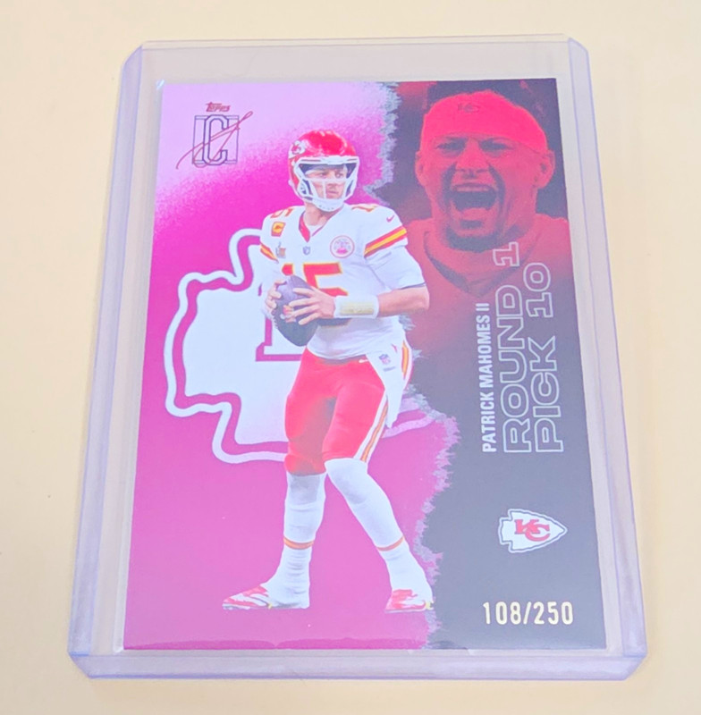 Topps Signature Class 2025 Patrick Mahomes II Round Pick 10 #29 108/250