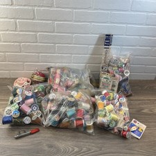 Huge Vintage SEWING LOT Zippers Needles Thread Bobbins Zippers ETC