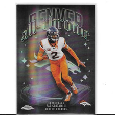 2025 Topps Chrome NFL - Pat Surtain II #ACT-18 All-Chrome Refractor  - Broncos