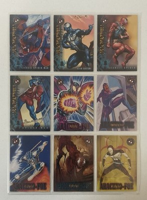 Fleer 1996 Spider-Man Premium Trading Card Base Set Marvel + Bonuskarten