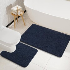 Bathroom Rugs Sets 2 Piece, Soft Non Slip Bath Mat Set, 20''x20'' U-Shaped