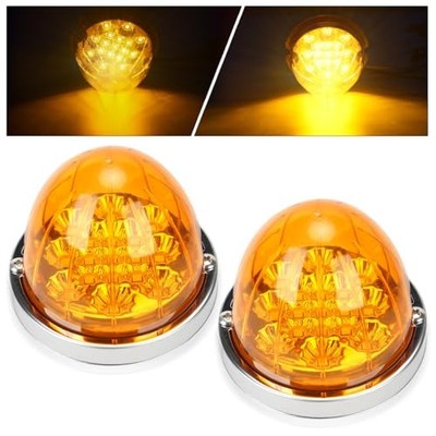 2PCS Watermelon Lights, 17 LED Dual Function Watermelon Light Lens with Amber