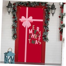 Christmas Door Cover, Red Xmas Gift Box Christmas door covers decorative-18