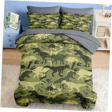 Comforter Set Size, Camouflage Dino Dinosaur 5 Pcs Twin Camouflage Dinosaur
