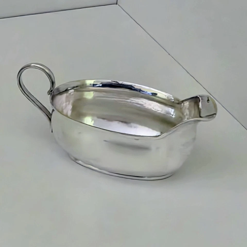 Barco de salsa de plata esterlina .925 - 5,9 oz bote de salsa vintage - vajilla clásica Foto 3 de 4
