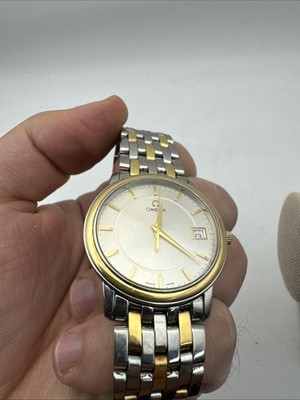 Omega De Ville Prestige 196.1150 Quartz 34mm Two Tone Date Mens