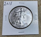2013 DATED .999 FINE SILVER EAGLE WALKING LIBERTY DOLLAR BULLION ROUND COIN BU