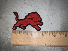 Custom Made Embroidered Detroit Lions Patch Iron on or Sew On 3.5” RED & BLACK