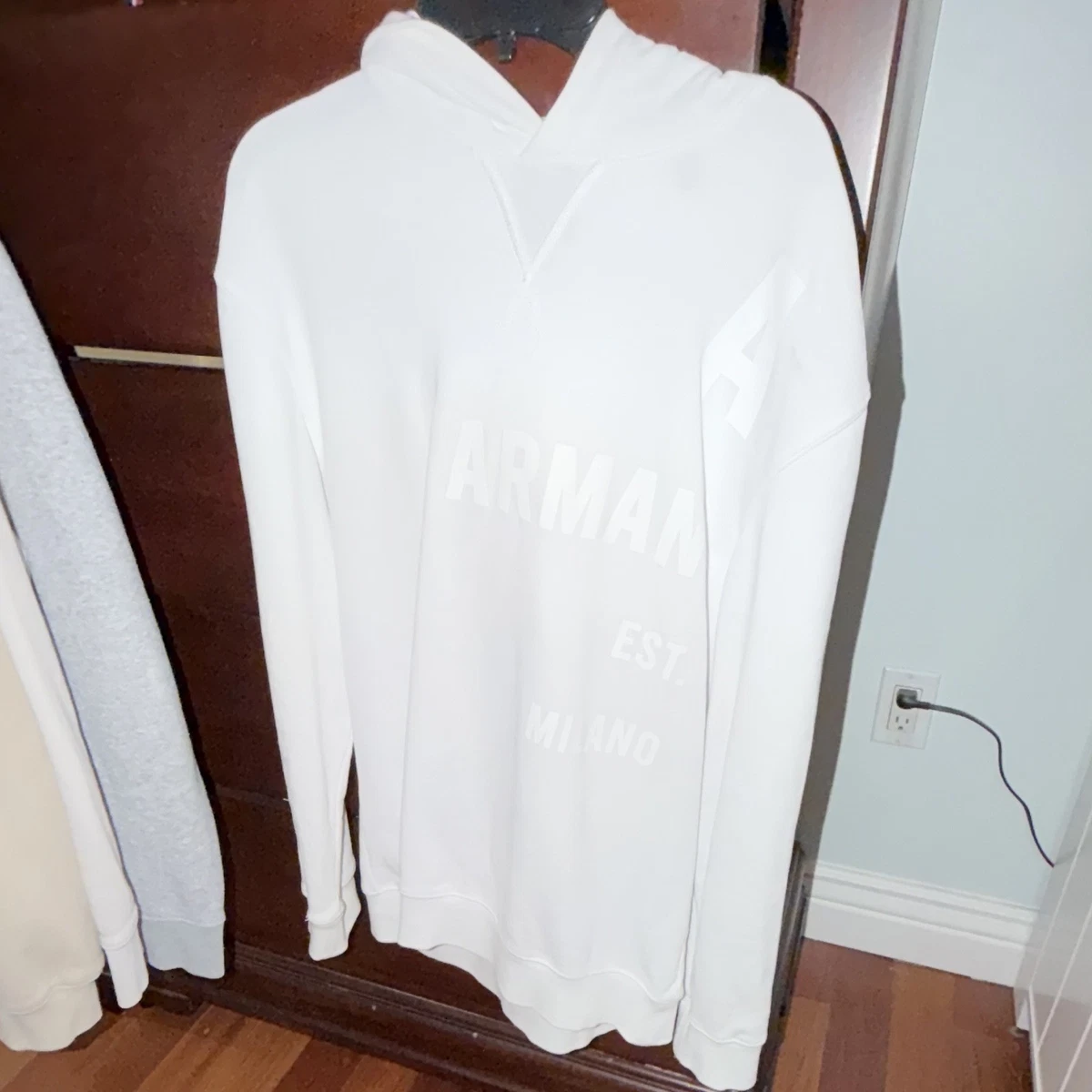 Armani Exchange White Hoodies & Sweatshirts for Men for Sale