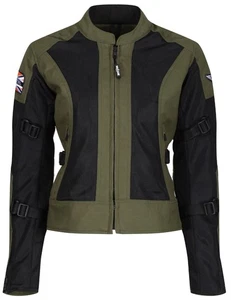 MotoGirl Jodie Textile Jacket - Khaki Green