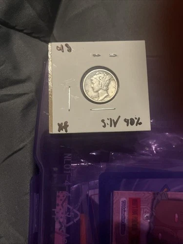 GEM BU 1943 "P" (No Mint Mark) Winged Liberty (Mercury Head) 90% Silver Dime 10c