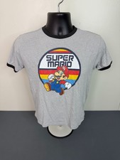 Retro Style Officially Licensed Nintendo Super Mario Bros Kids Large T Shirt