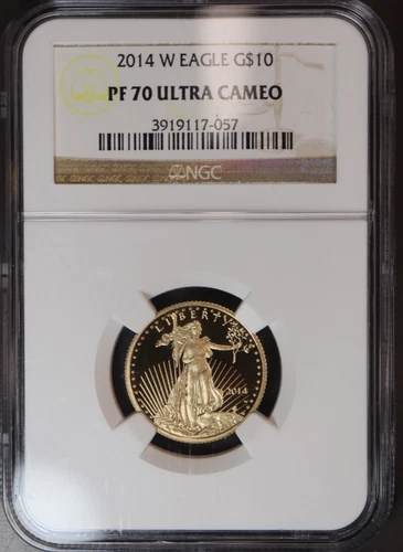 2014 W GOLD $10 AMERICAN EAGLE 1/4oz NGC PF 70 ULTRA CAMEO