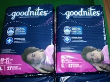 2packs Of Goodnites Night Time Underwear For Girls