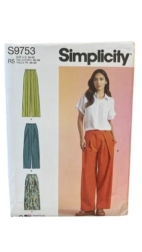 Simplicity S9753 Misses' Pants Sewing Pattern Size 14-22