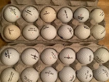 24 Variety of Brands Used Golf Balls