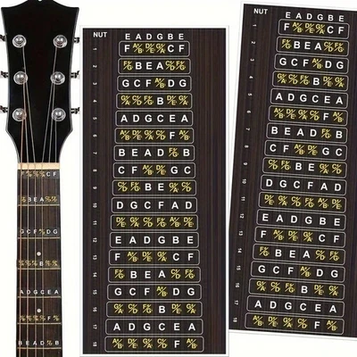 Guitar Fretboard Note Stickers – Scale Learning Decals for Acoustic & Electric - image 1 of 4