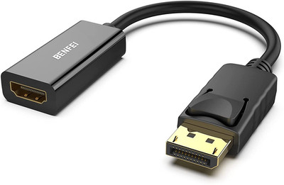 4K Displayport to HDMI Adapter, Uni-Directional DP 1.2 Computer to HDMI 1.4 Scre