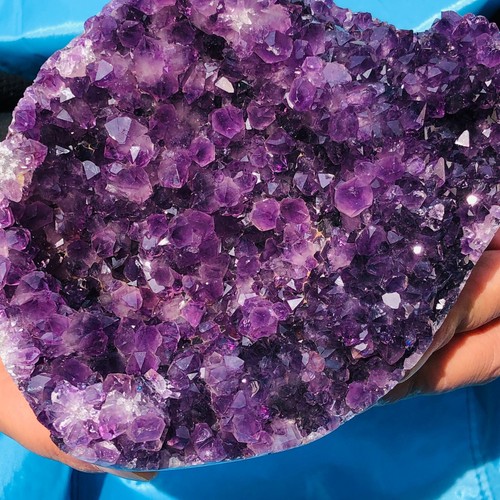 2.79LB Top Natural Amethyst Uruguay Cave Crystal Cluster Gemstone Geode Healing - Picture 12 of 15