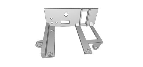 Gotek bracket mount for Amstrad PCW 8256 8512 with hole for rotary control OLED - Foto 3 di 6