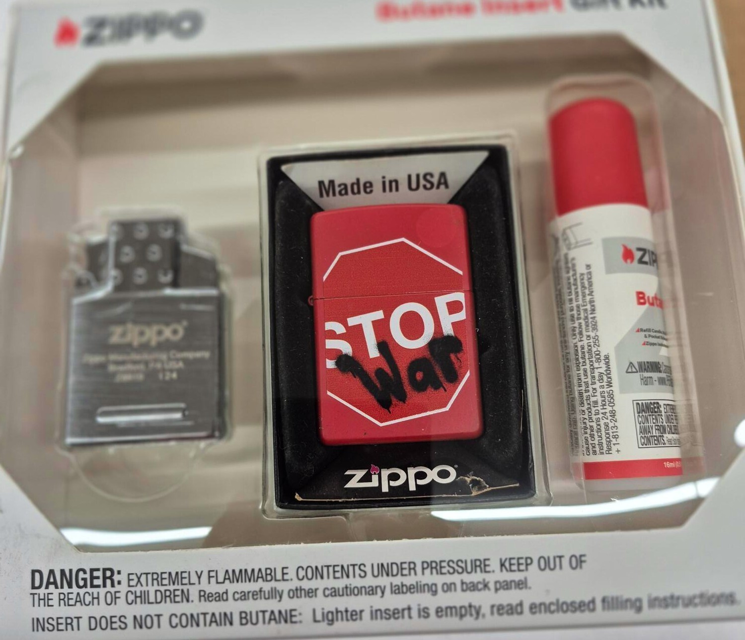 Retired 2009 Graffiti Stop War Zippo Lighter Gift Set