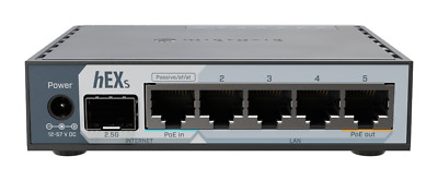 MikroTik hEX S (E60iUGS) Wired Router with 2.5Gbps SFP+, 5 Gigabit LAN Ports, US
