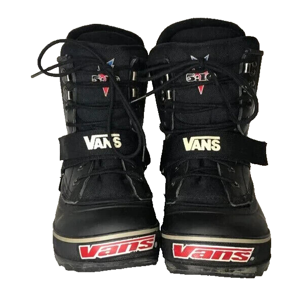 VANS 510 Snow Boots for Men US 5 Women US 6.5 Black Red Winter Shoes-image