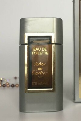 Cartier SANTOS de CARTIER 4ml Edt für HERREN Vintage RAR Sammlerstück Miniatur