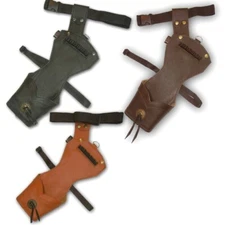 LEATHER RECURVE/LONGBOW SIDE/HIP/WIAST ARROW QUIVER BAG BELT DETACHABLE LOOP